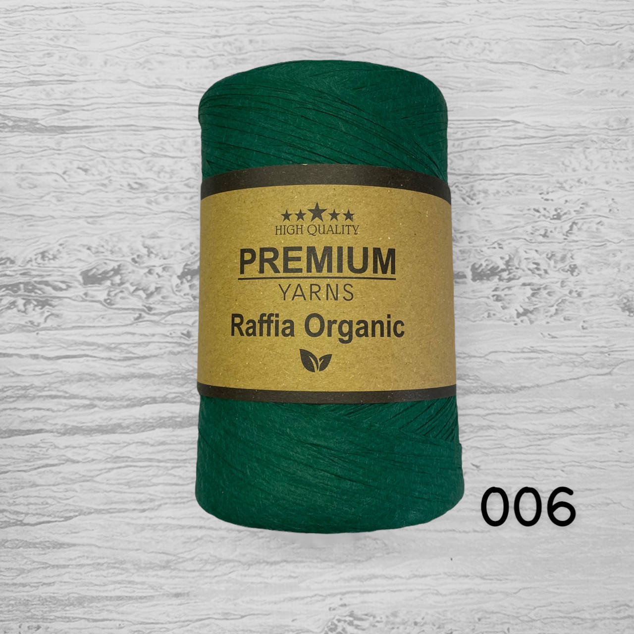 

Premium Yarns Raffia Organic / Раффия Органик 006, зелёный