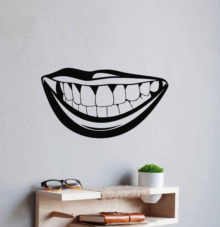 

Виниловая наклейка - зубы улыбка( размер 30 см ширина)