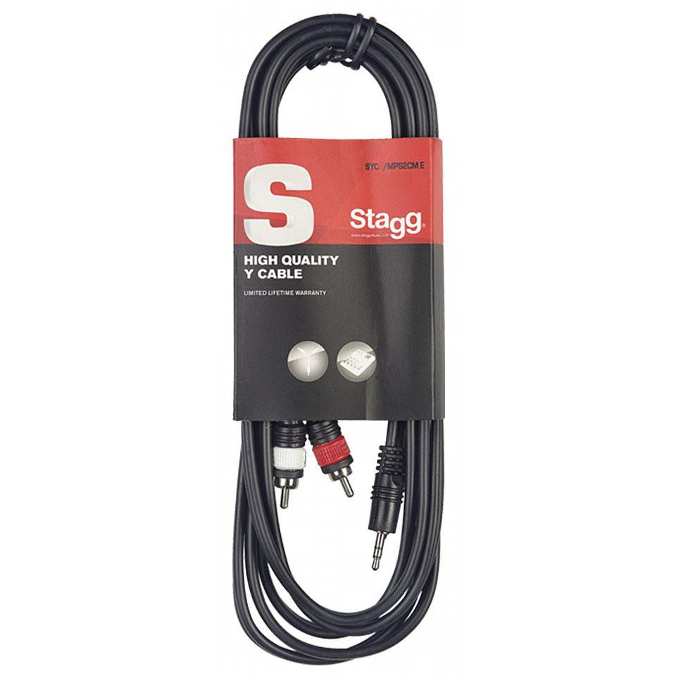 

Кабель Stagg SYC3/MPSB2CM E - 2x RCA (тюльпаны) - TRS 3,5 (миниджек) 3 м