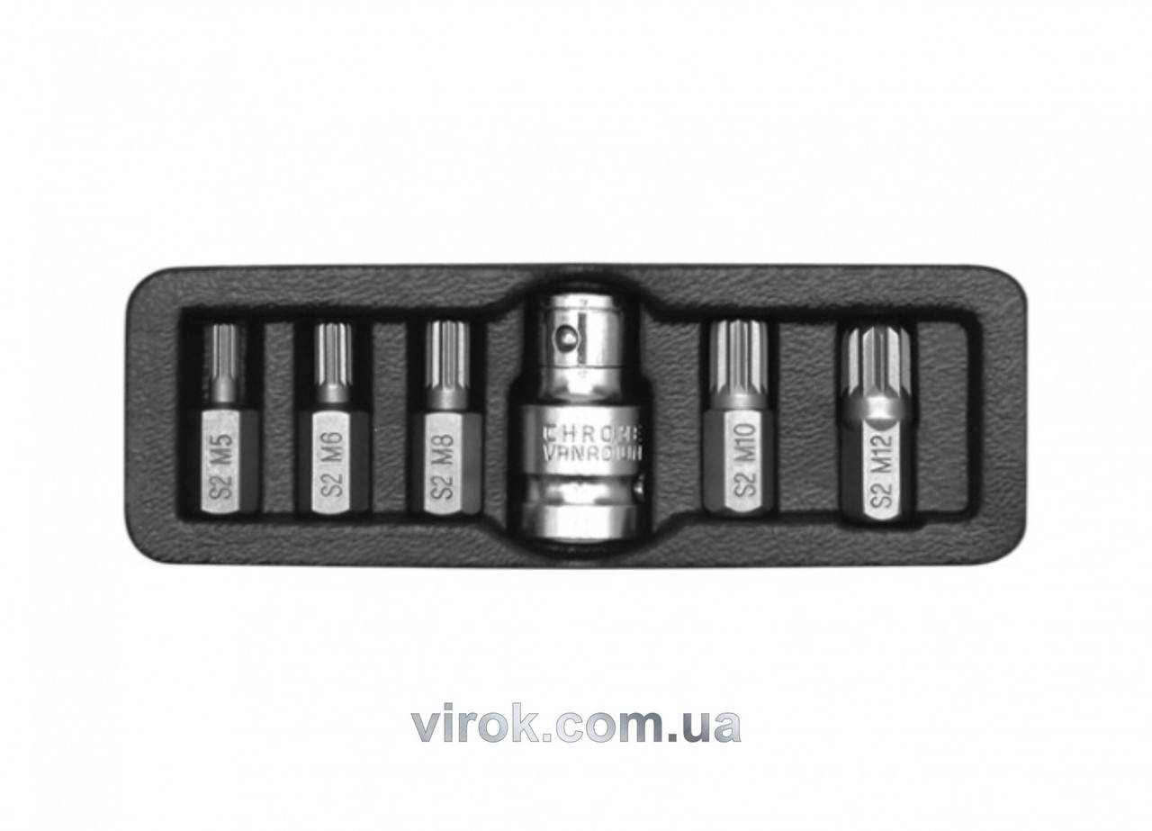

Набор насадок отверточных YATO SPLINE M5-10 с переходником 1/2" 6 шт YT-0414