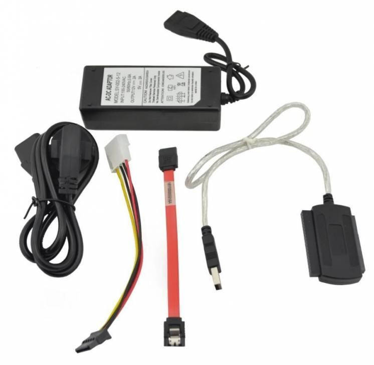 

Перехідник накопичувача USB2.0 A-SATA 7p Lucom +IDE40/44 Set Черный(62.09.8085p)