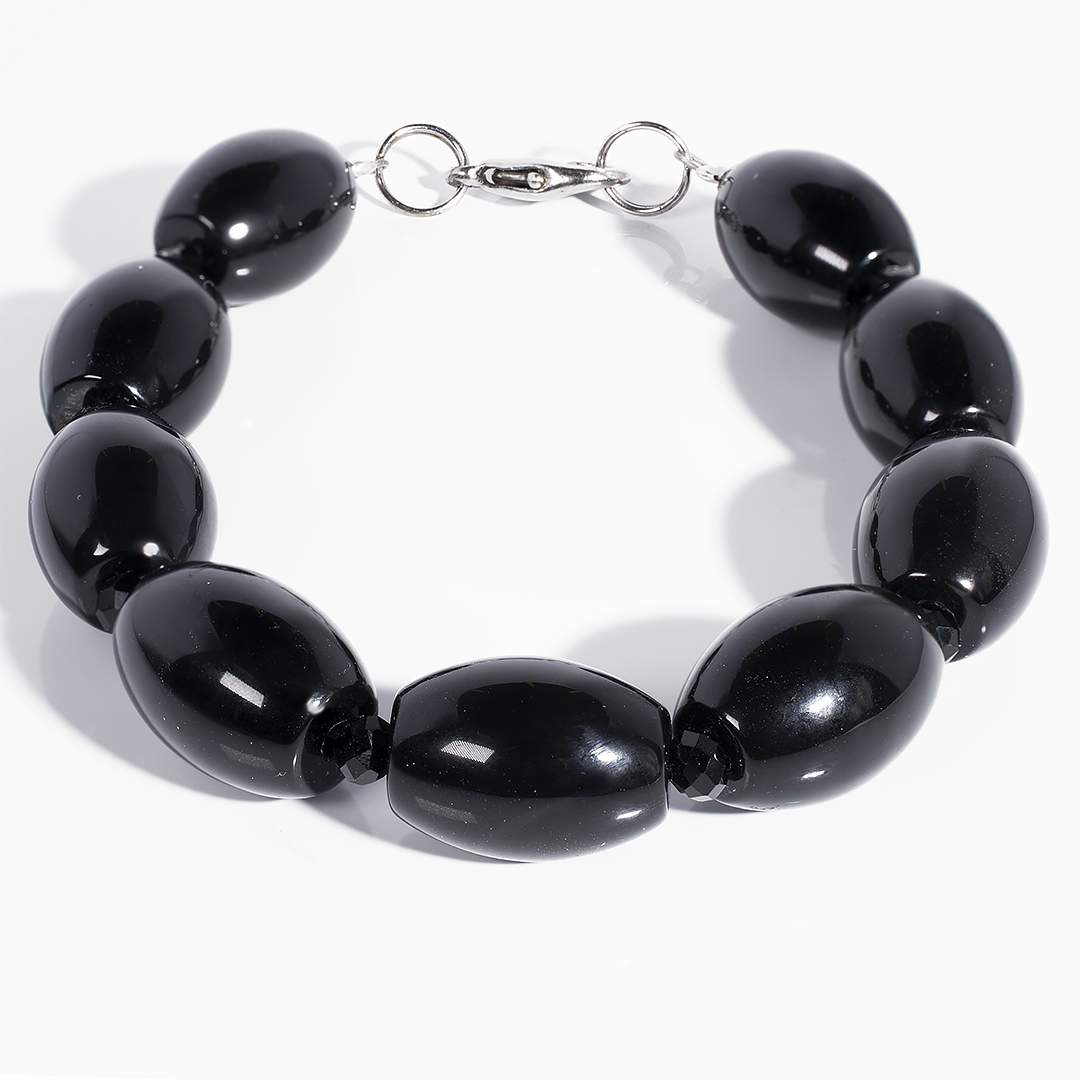 

Браслет из агата черного, Ø12*16 мм., 756БРА