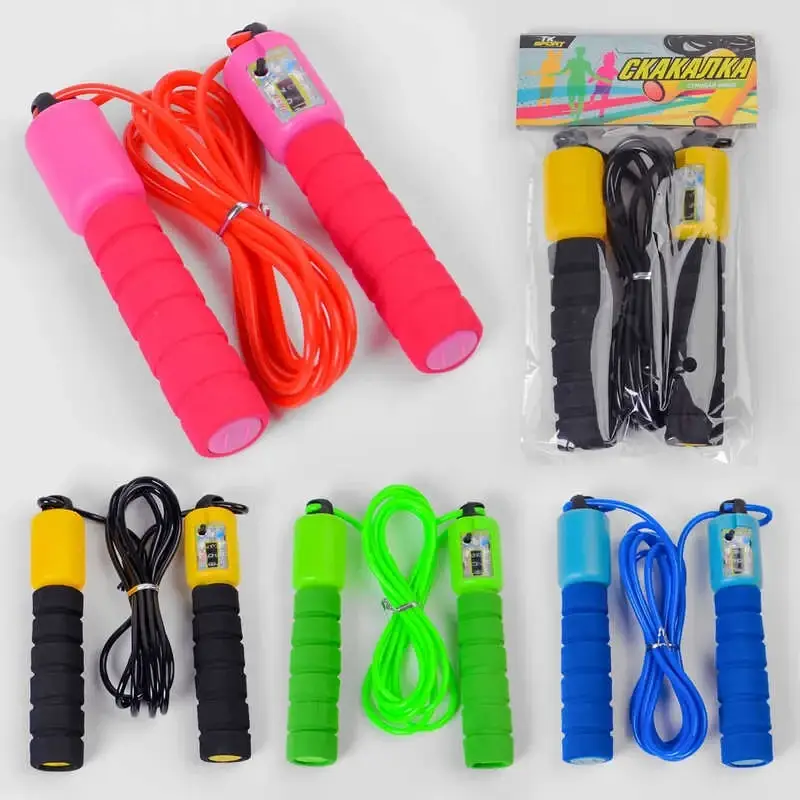 

Скакалка С 34203 (200) со встроенным счетчиком, 4 цвета, длина 295 см, 1шт в кульке