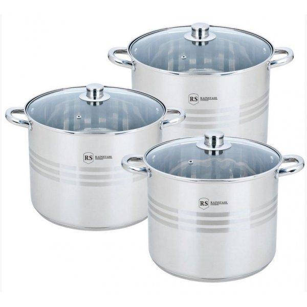 

Набір кастрюль Rainstahi RS 2302-06 9л,11л,13,5л