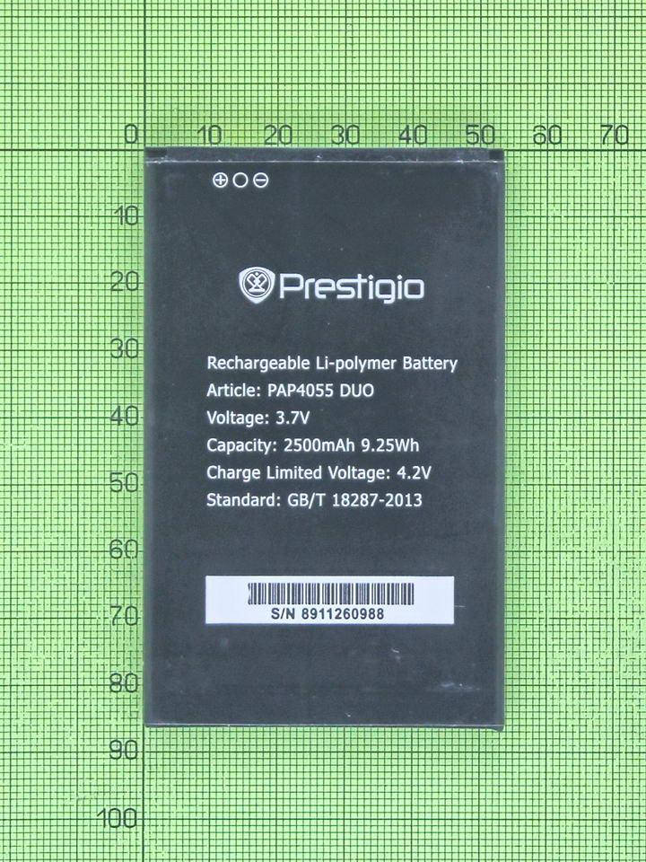 

Акумулятор Prestigio MultiPhone 4055 DUO 2500mAh, copyAA (низька ємність)