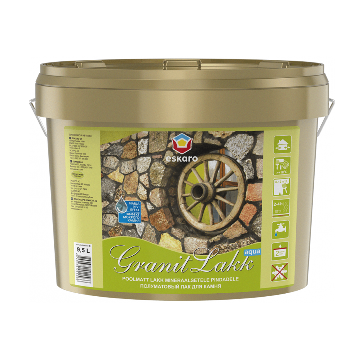 

Акриловый лак для камня Granit Lakk Aqua Eskaro 9,5л