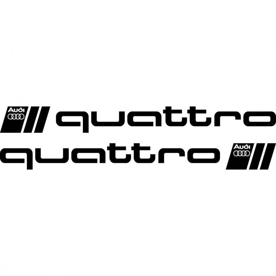 

Набор виниловых наклеек на борт автомобиля - Audi Quattro v3 (2 шт)