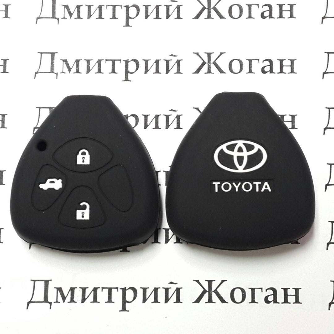 

Чехол (черный, силиконовый) для авто ключа Toyota (Тойота) 3 кнопки