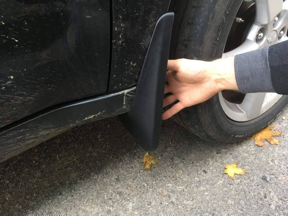 

Передние брызговики Mitsubishi Outlander XL 2007-2012 под узкий порог (комплект 2 шт)