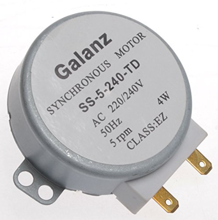 

Мотор (двигатель) тарелки 220V 50/60 Hz пластиковый вал (длина 16мм) Galanz