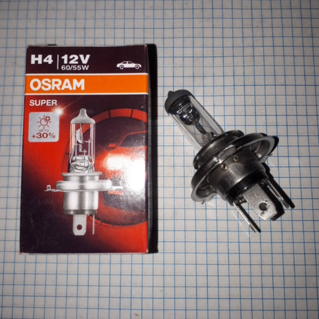 

Лампа H 4 12V P43T фарная ближний + дальний OSRAM 60/55W + 30%