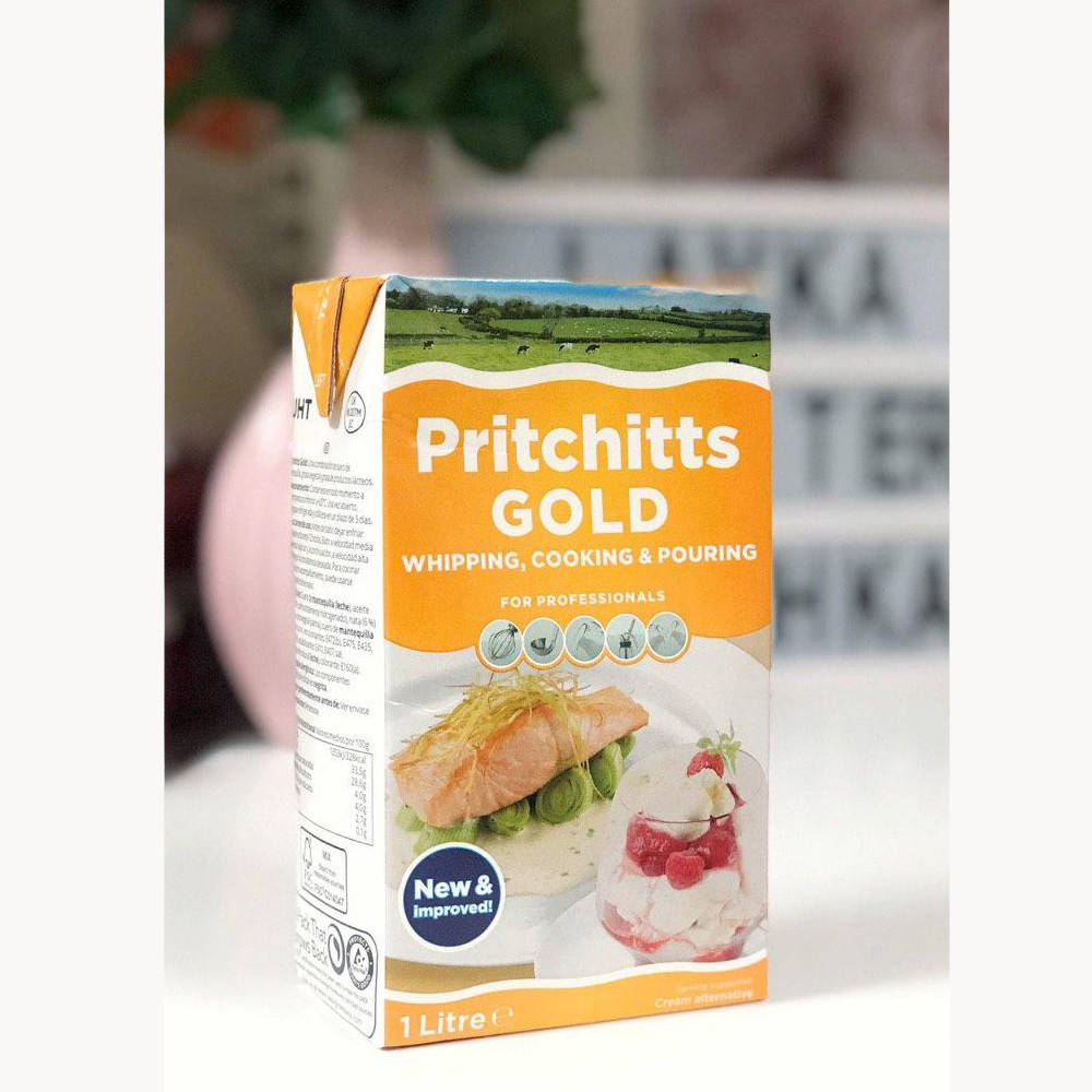 

Сливки животно-растительные (несладкие) 34% Pritchitts Gold , 1 л.