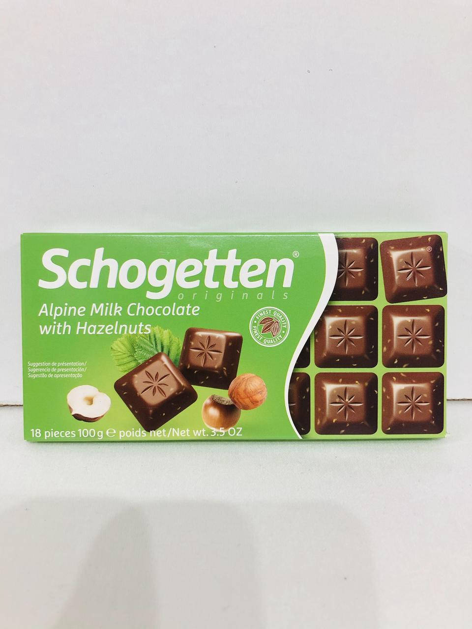

Schogetten Alpine Milk Chocolate with Hazelnuts100gr