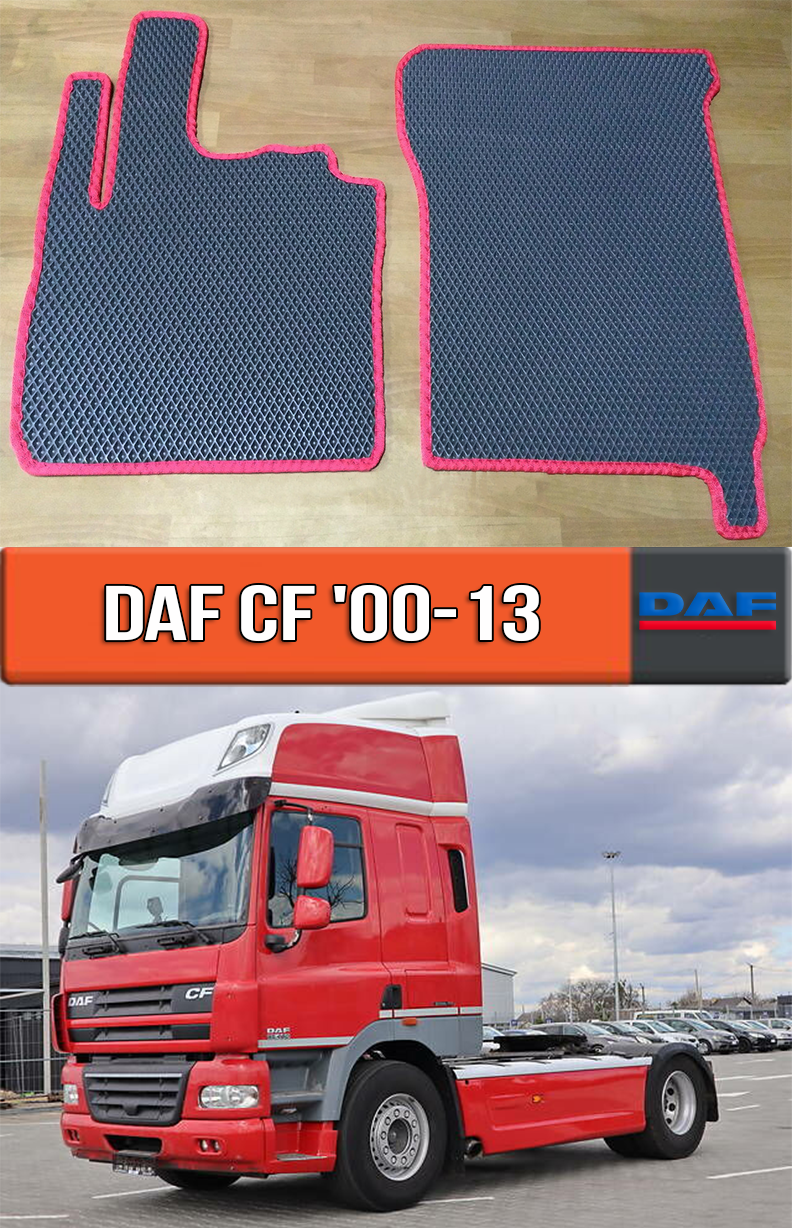 

ЕВА коврики ДАФ СФ 2000-2013. EVA ковры на DAF CF, Черный