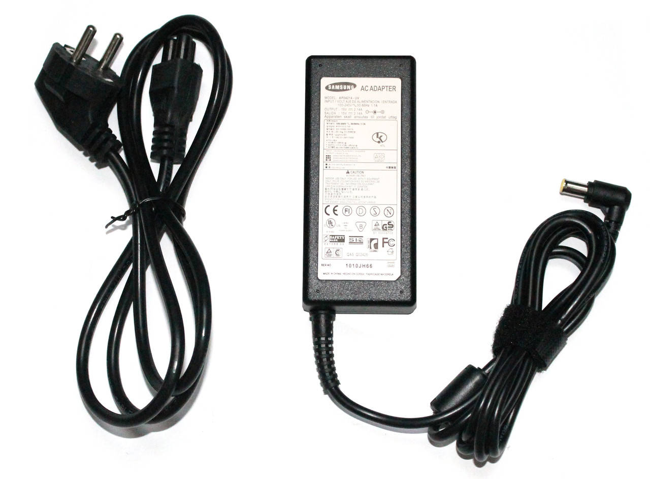 

Блок питания для мониторов Samsung 15V 2.14A (6.5*4.4) + сетевой кабель