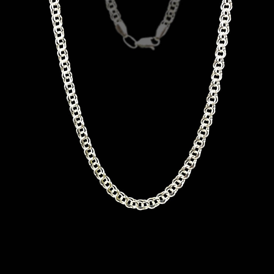 

Серебряная цепочка Бисмарк, 450мм, 12 грамм, светлое серебро