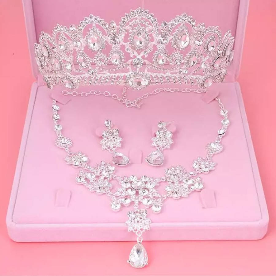 

Свадебный набор ювелирная бижутерия посеребрение 47136с