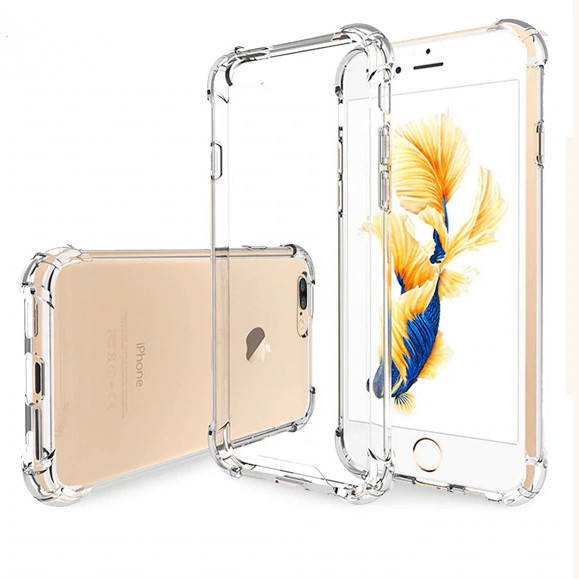 

Силиконовый прозрачный чехол для iPhone 7 8 Plus усиленные углы
