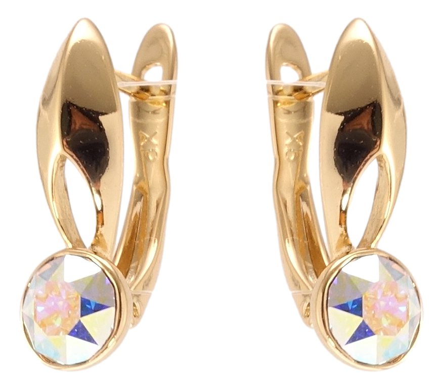 

Серьги Xuping Позолота 18K с кр-ми Swarovski английский замок "Кристаллы AВ"