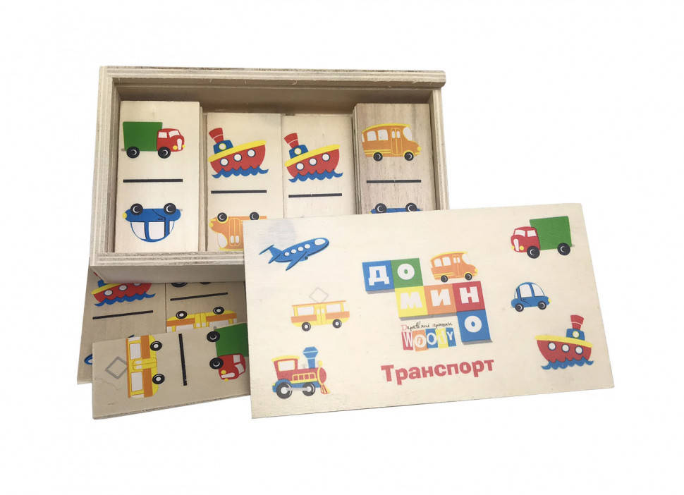 

Детское домино Сказки MD 0017-1 деревянное (Транспорт) от LamaToys