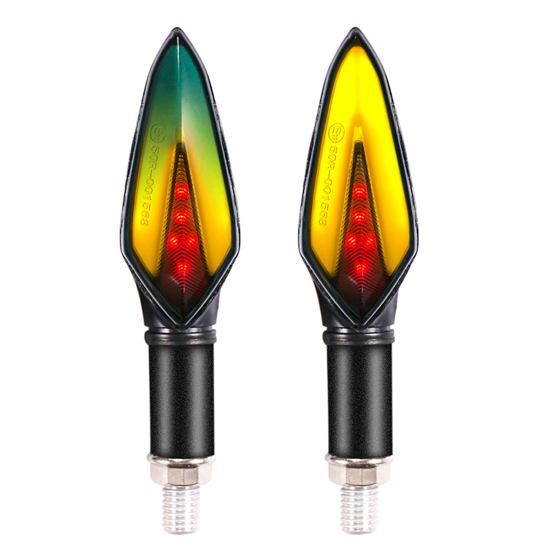 

Мото указатели поворота HP-2-021 , LED, два режима, красный + желтый, бегущий поворот