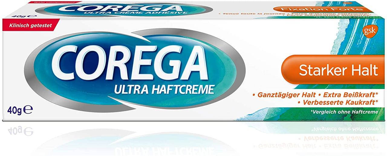 

Фиксирующий крем Corega Ultra Haftcreme Halt Starker, 40g
