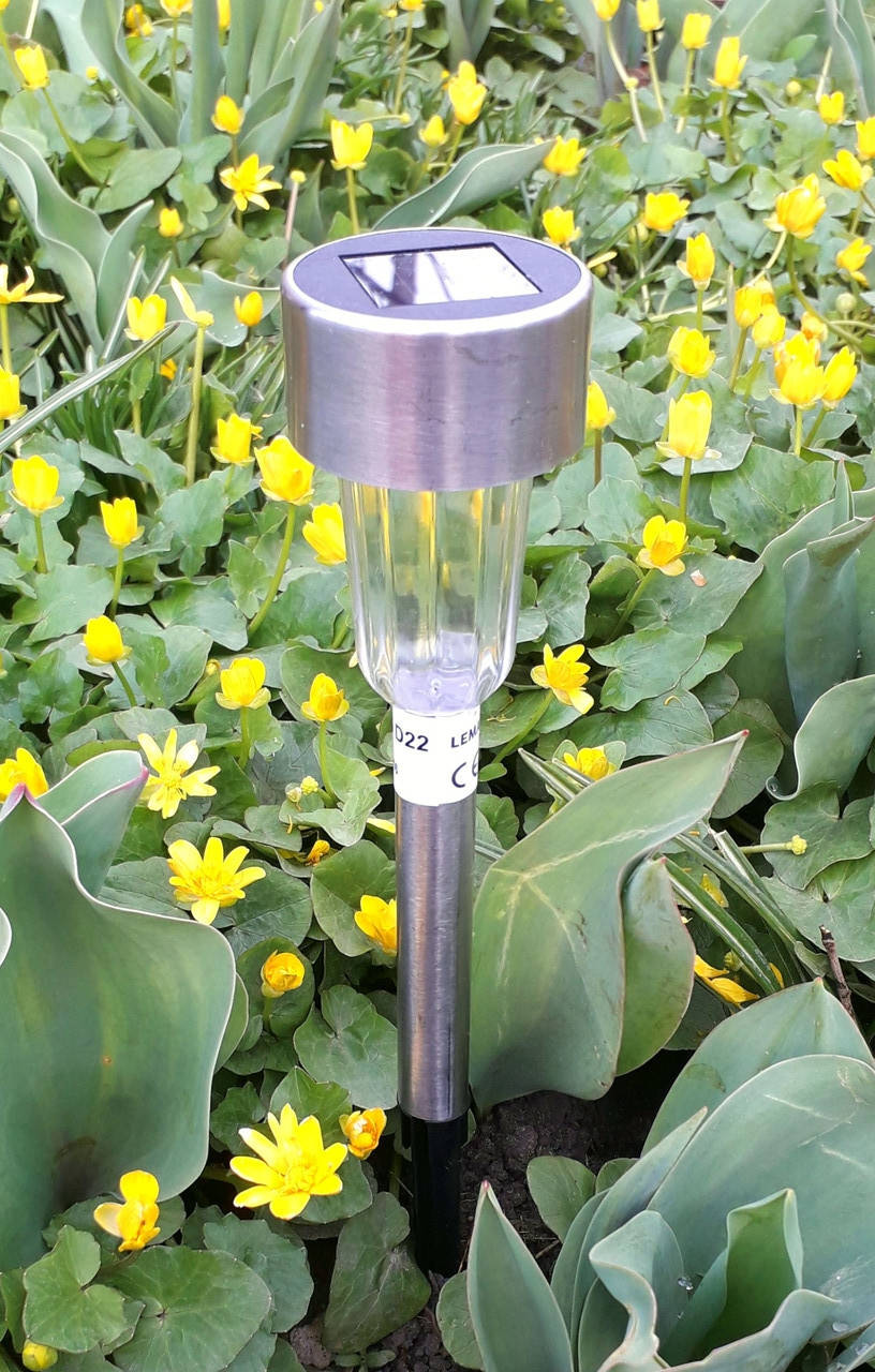 

Cадовый газонный Led светильник на солнечной батарее Lemanso CAB115 металл, белый свет