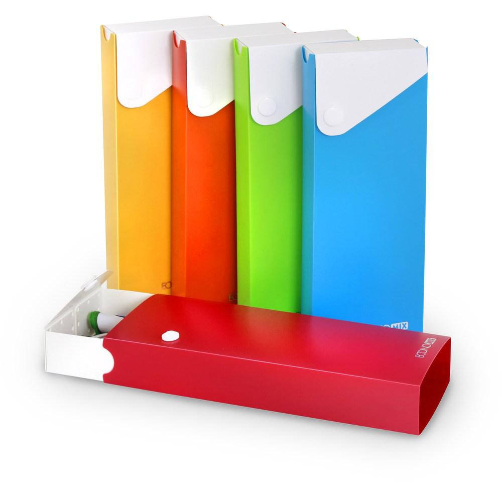 

Папка-пенал на кнопке А6 Economix, красная