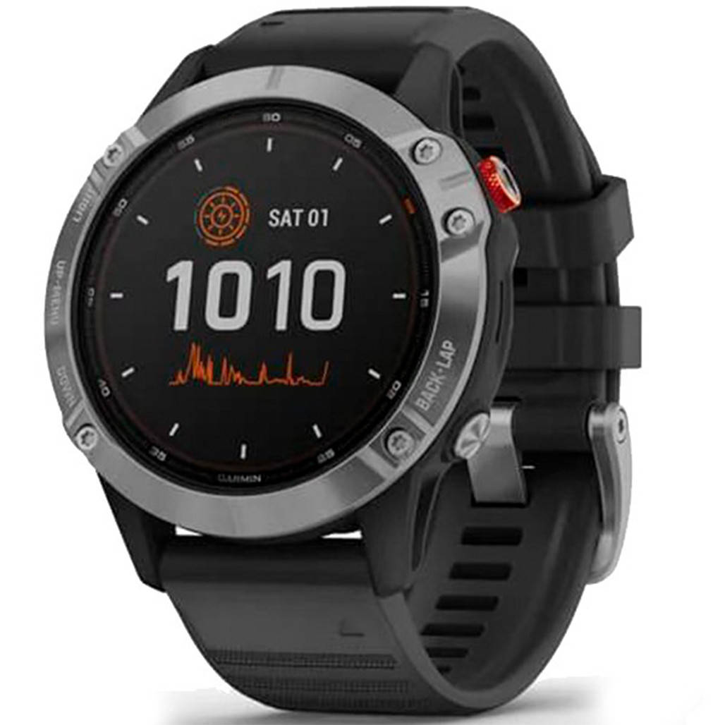 

Смарт-часы Garmin Fenix 6 Solar Silver With Black Band (010-02410-00) [63419]