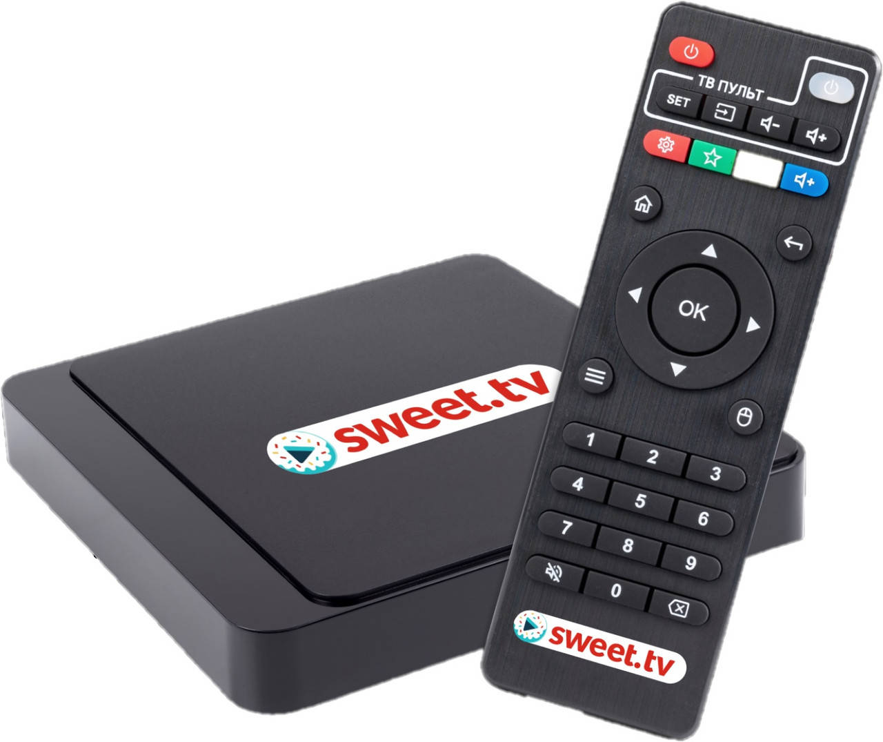 

SWEET.TV Inext TV5 Smart TV (смарт тв) Android 10 4K приставка с обучаемым пультом