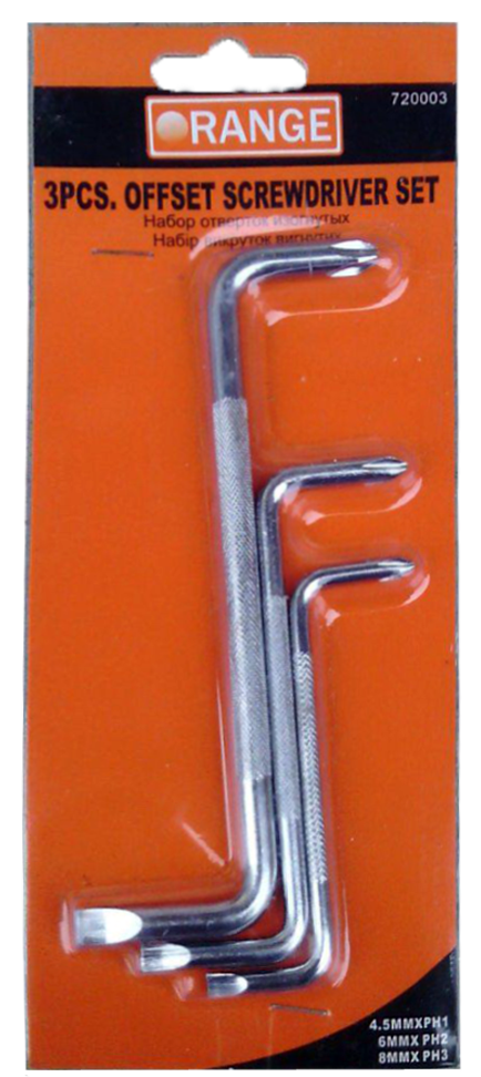 

Викрутки двосторонні вигнуті набір, 3 одиниці