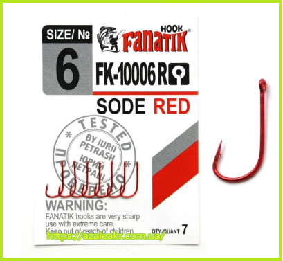 

Крючок Fanatik SODE RED № 6