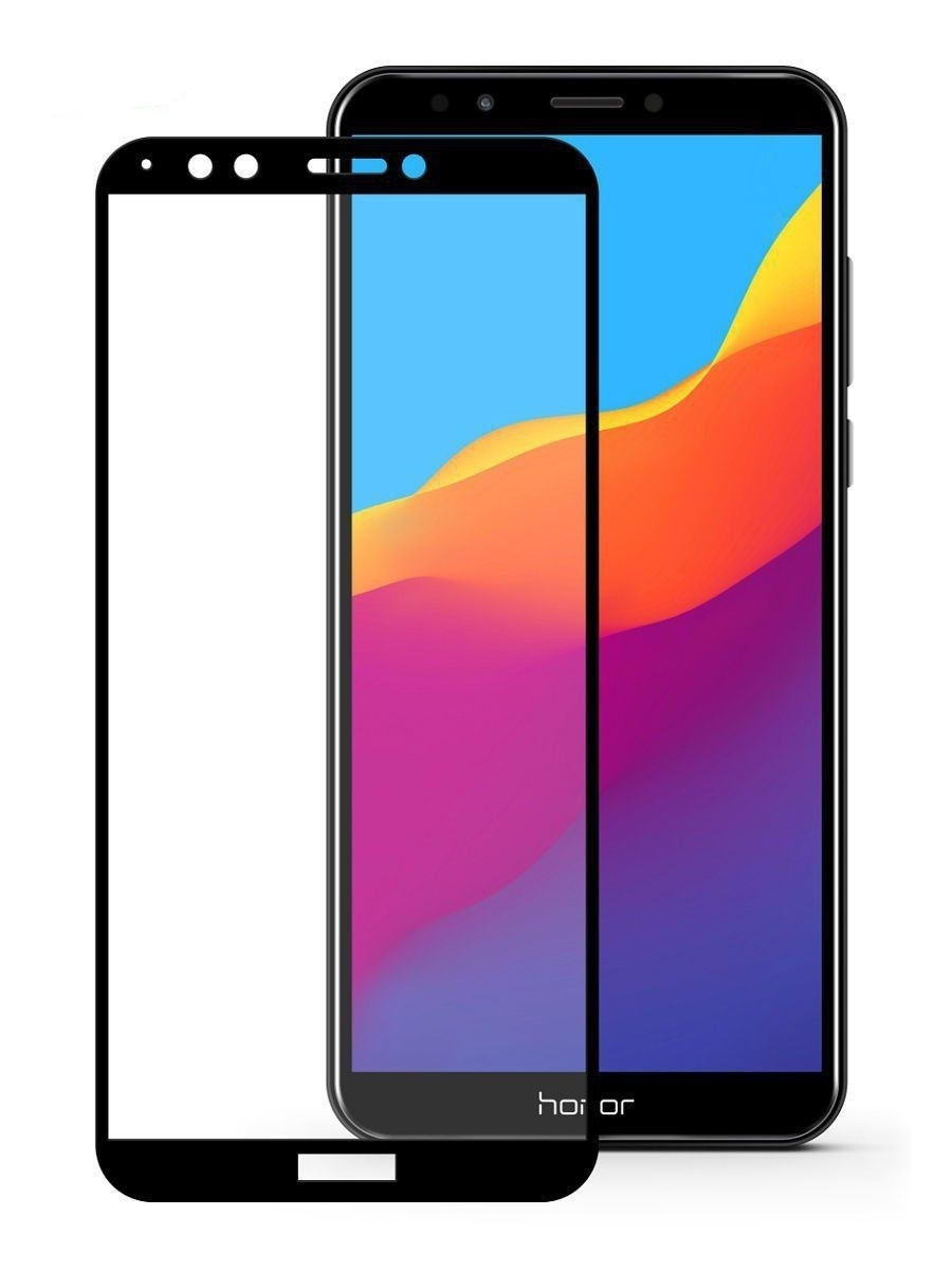 

Защитное стекло для телефона Honor 7A / стекло защитное на хонор 7а / 3D стекло для honor 7a (full glue), Черный