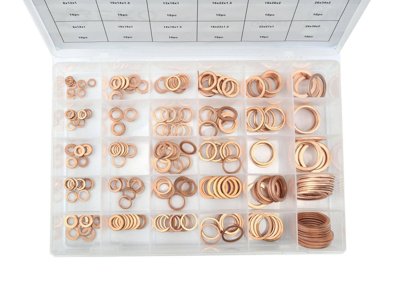 

Набор медных шайб 300шт. (G02811)