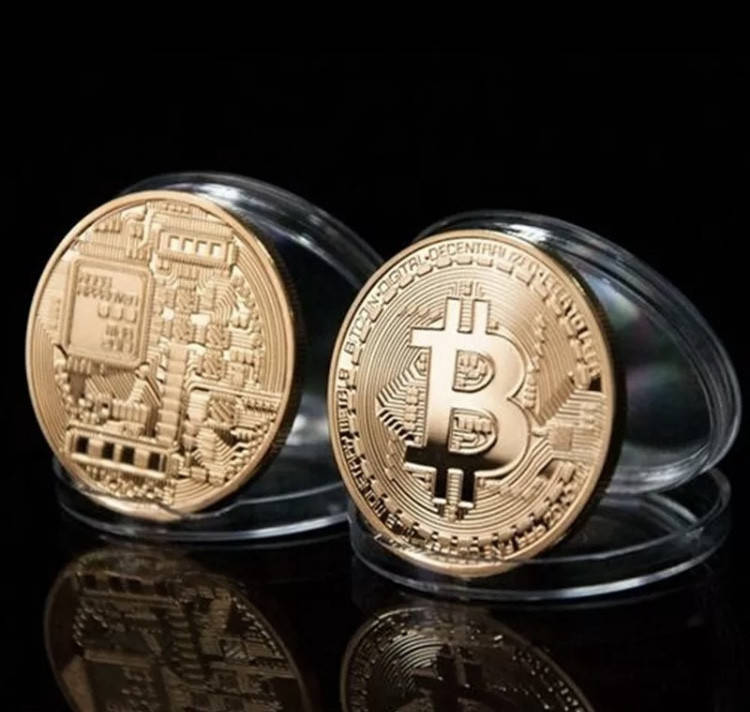 

Монета Биткоин сувенирная