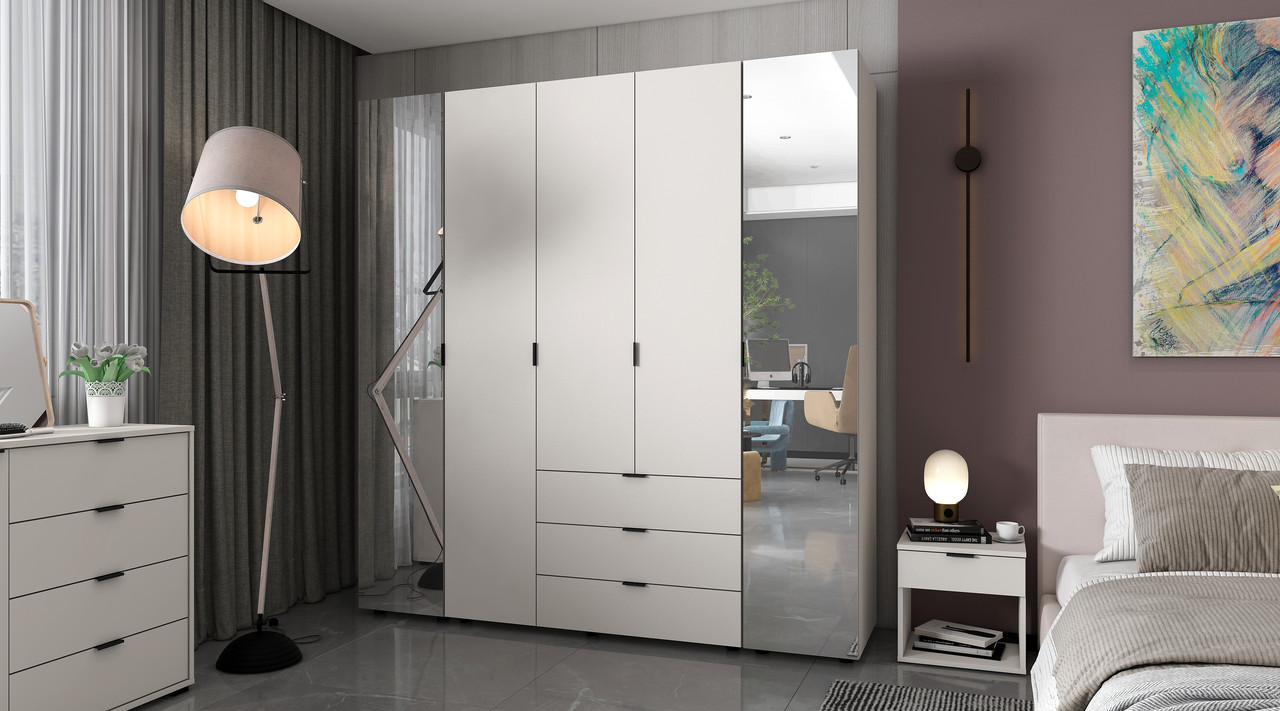 Шафа для одягу Doros Гелар Кашемір 2ДСП/Дзеркало 116.5х49.5х203.4 (80737655) 4