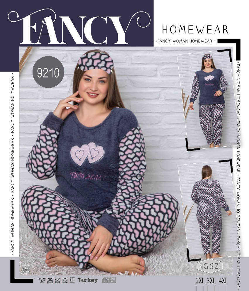 

Батальная женская махрово-флисовая пижама с длинным рукавом 50/52,54/56,56/58р ,доставка по Украине