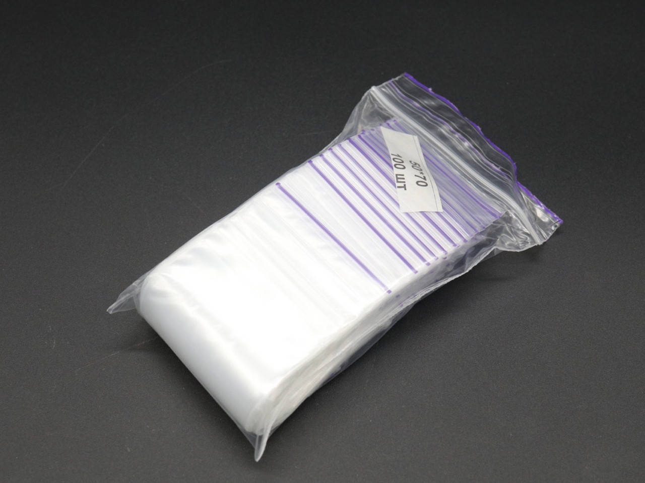

Полиэтиленовые пакеты Zip-Lock. 5х7см. 100шт/уп., Прозрачный