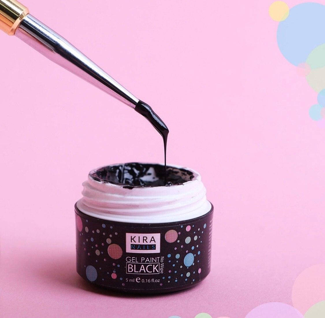 

Гель-краска Kira Nails no wipe 5 мл №01 Черный