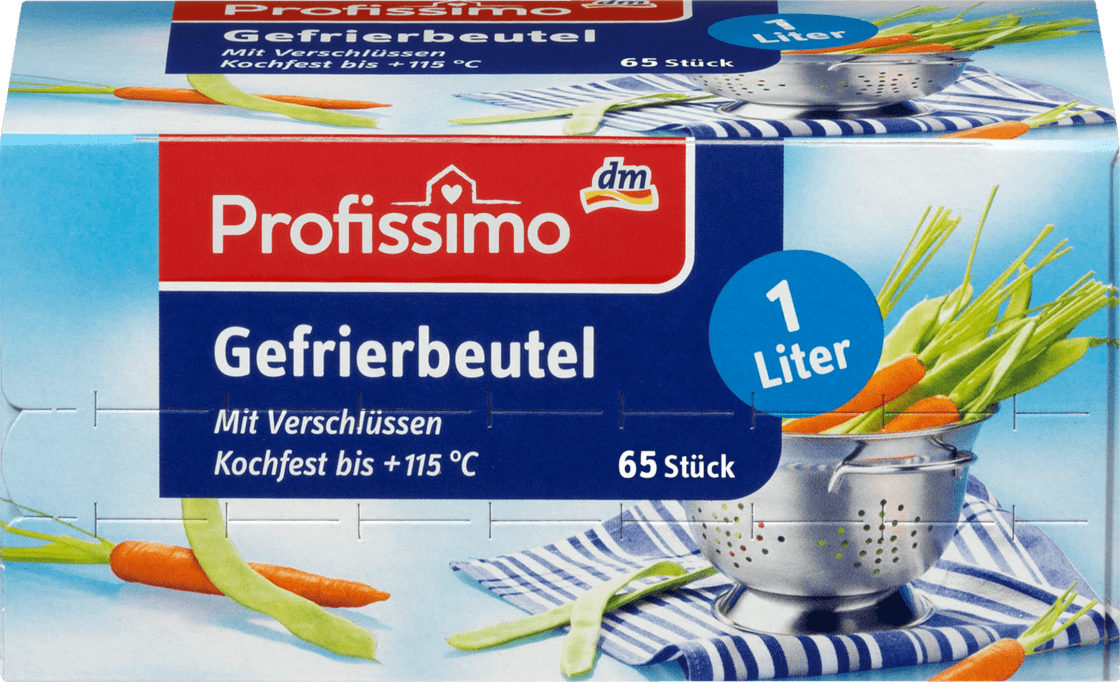 

Пакеты для заморозки Profissimo Gefrierbeutel 1 L, 65 шт.