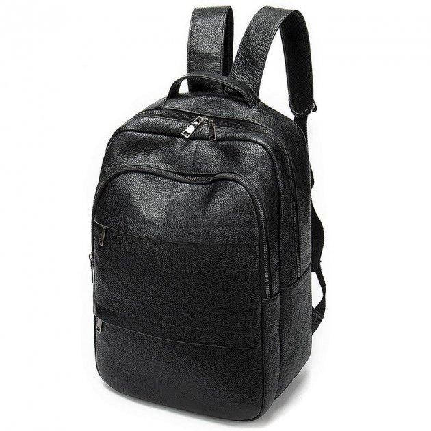 

Мужской кожаный рюкзак, Черный