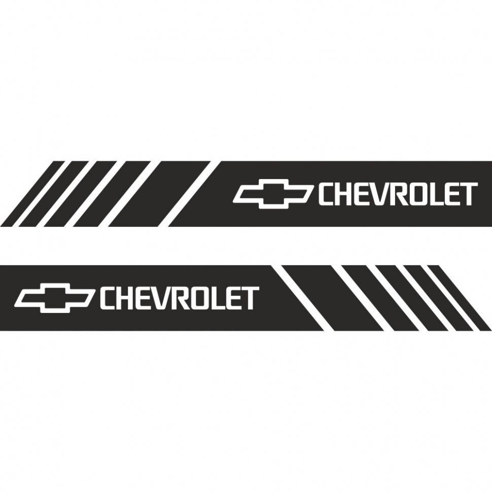 

Набор наклеек на зеркала авто - Полосы Chevrolet (2шт)