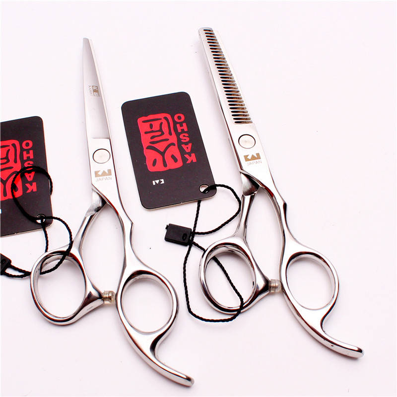 

Профессиональные парикмахерские ножницы Kasho 5/5 Япония стальные 2 шт без пенала