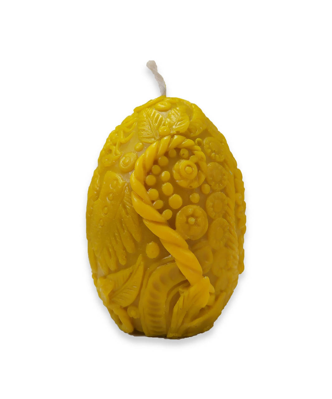 

Желтая восковая свеча - Яйцо-оберег, Желтый