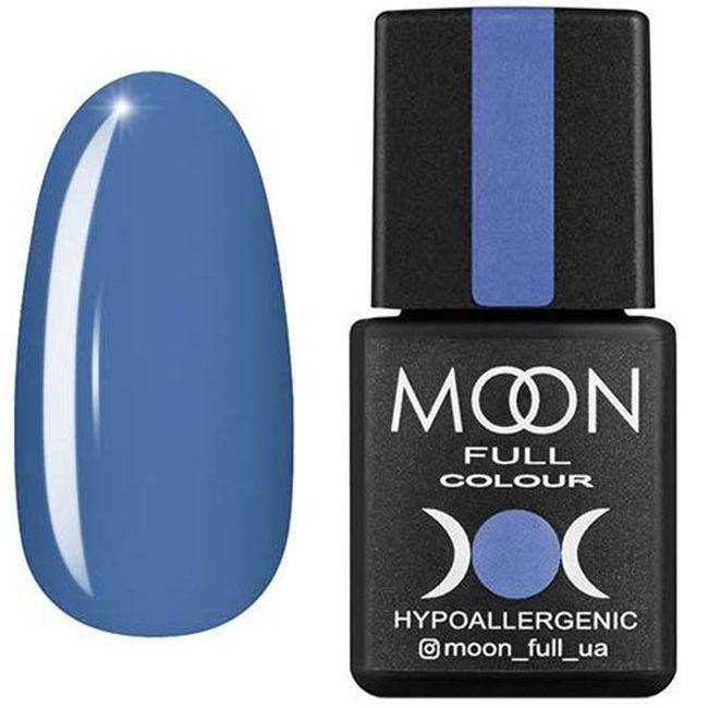 

Гель-лак Moon Full Color №154 (голубой с серым подтоном, эмаль) 8 мл