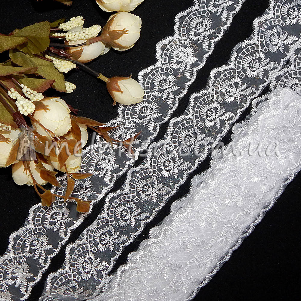 

Кружево Яблочко 4 см, белый