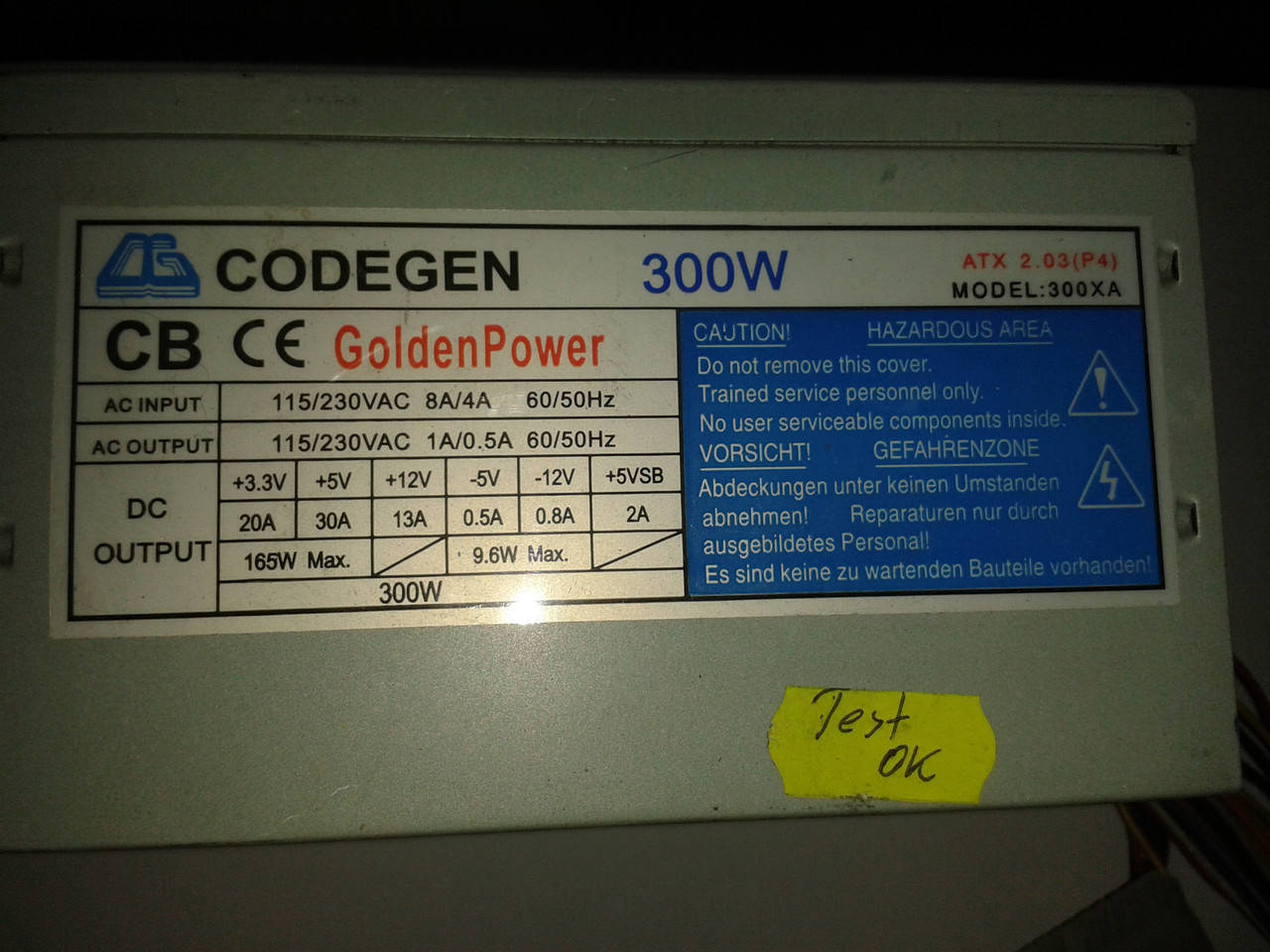 

Блок питания CODEGEN 300W 80 Fan