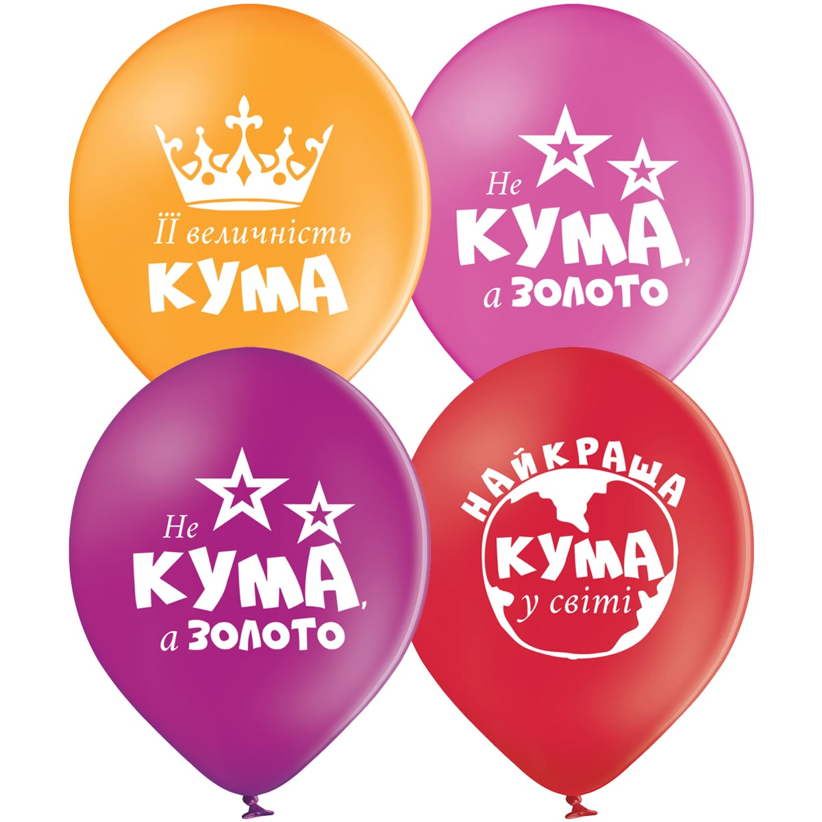 

Латексный шарик Everts 12"(30 см) Кума, Разные цвета