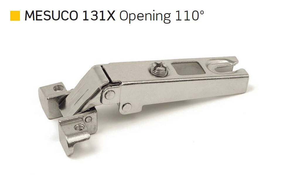 

Петля для алюминиевого профиля 110° накладная Mesuco 131X INDAUX