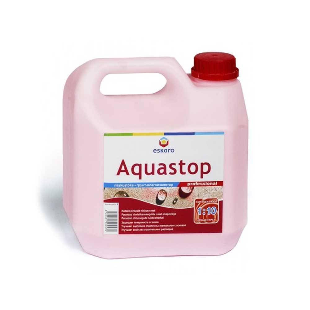 

Укрепляющий грунт-концентрат 1:10 Eskaro Aquastop professional 3 л, Розовый